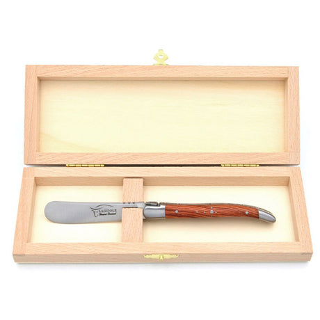 Laguiole Butter Knife Hand Chiseled Spring Rosewood, Prestige Collection - Zouf.biz