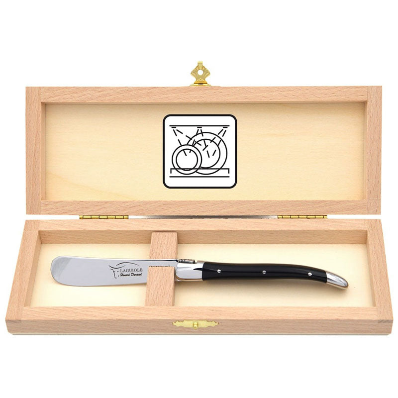 Laguiole Butter Knife Black Corian Acrylic - Zouf.biz