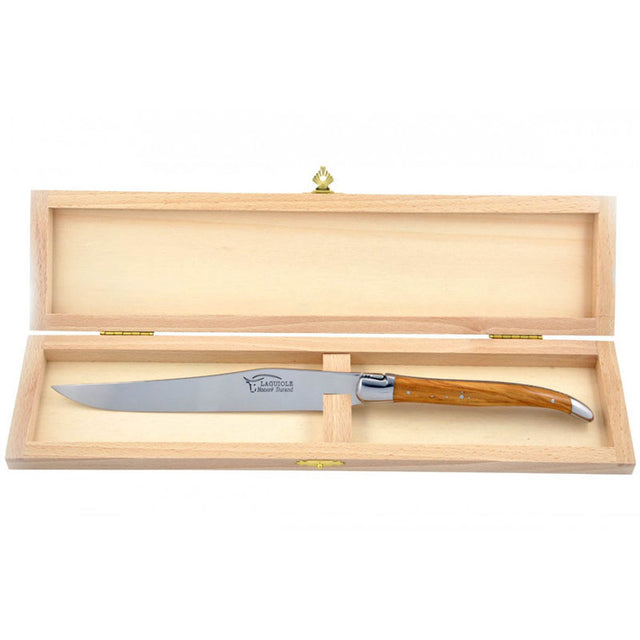 Laguiole Carving Knife Olive Wood, Prestige Collection - Zouf.biz