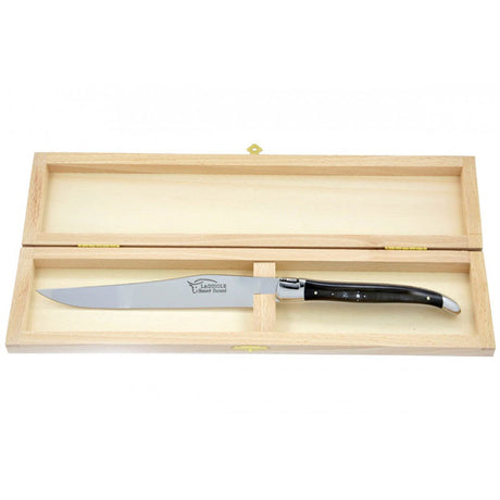 Laguiole Carving Knife, Dark Horn - Zouf.biz