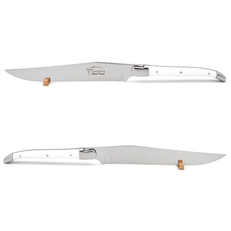 Laguiole Carving Knife, White Corian Acrylic - Zouf.biz