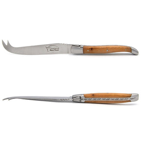 Laguiole Cheese Knife Juniper Wood, Prestige Collection - Zouf.biz
