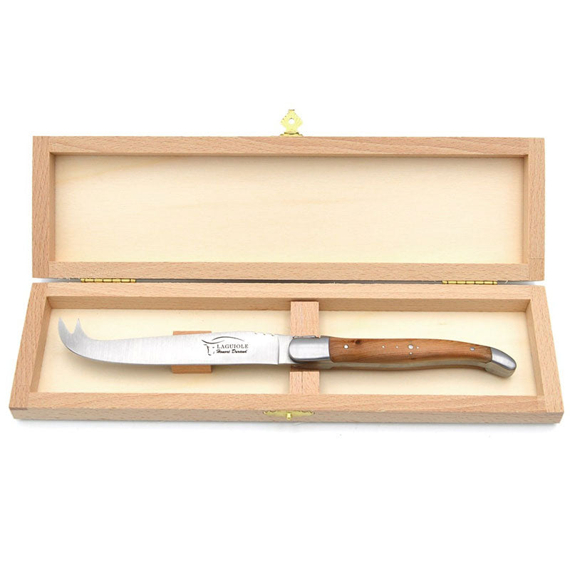 Laguiole Cheese Knife Juniper Wood, Prestige Collection - Zouf.biz