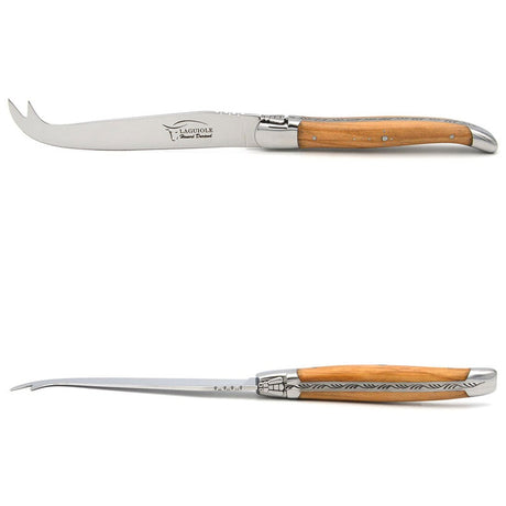 Laguiole Cheese Knife Olive Wood, Prestige Collection - Zouf.biz