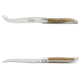 Laguiole Cheese Knife Pale Horn Tip, Prestige Collection - Zouf.biz