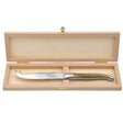 Laguiole Cheese Knife Pale Horn Tip, Prestige Collection - Zouf.biz
