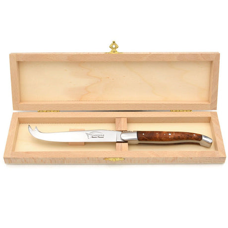 Laguiole Cheese Knife Thuya Wood, Prestige Collection - Zouf.biz