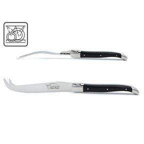 Laguiole Cheese Set, Fork & Knife, Black Corian
