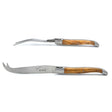 Laguiole Cheese Set, Fork & Knife, Olive Wood