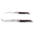 Laguiole Cheese Set, Fork & Knife, Purplewood, Prestige Collection