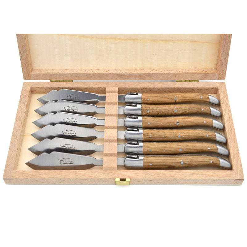 Laguiole Fish Knives Barrel Oak, Prestige Collection