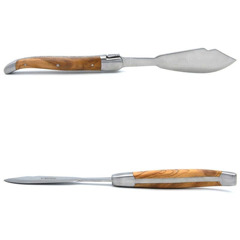 Laguiole Fish Knives Olive Wood, Prestige Collection