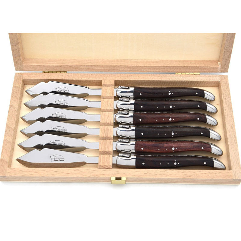 Laguiole Fish Knives Purplewood, Prestige Collection