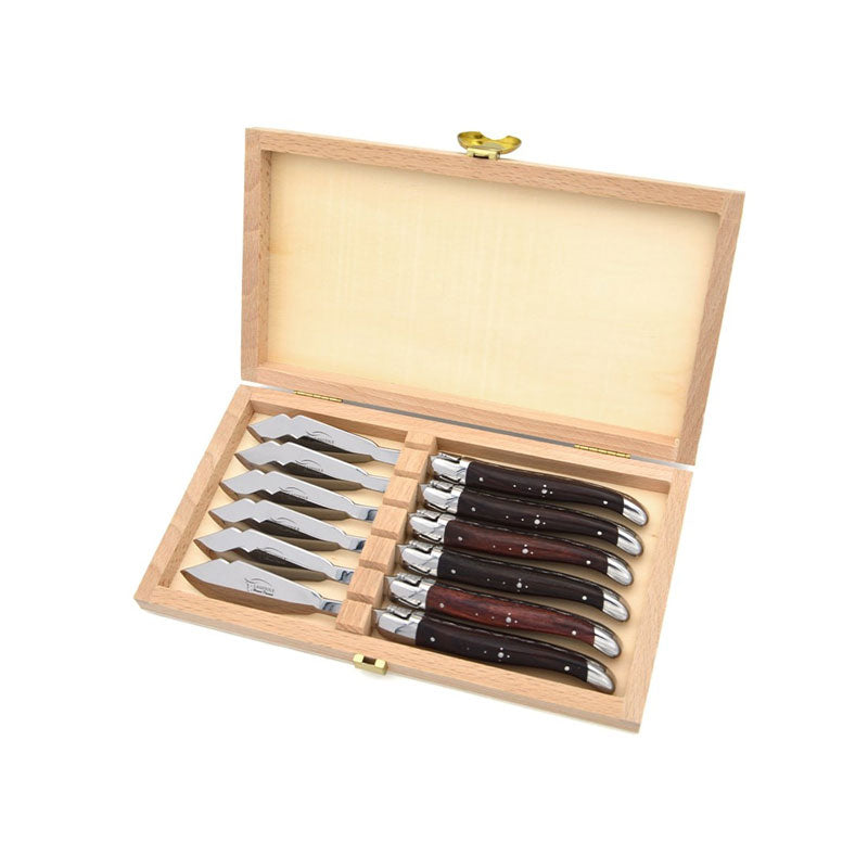 Laguiole Fish Knives Purplewood, Prestige Collection