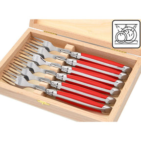 Laguiole Forks, Red Corian