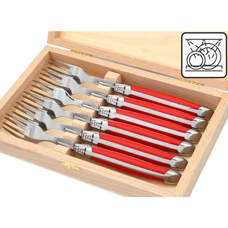 Laguiole Forks, Red Corian