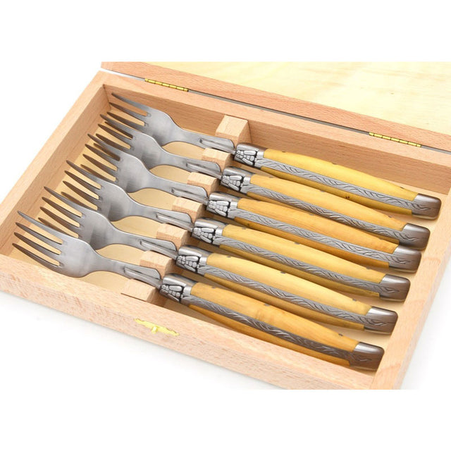 Laguiole Forks Boxwood, Prestige Collection