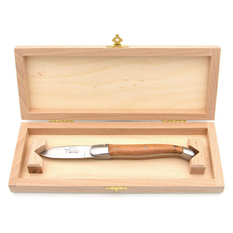 Laguiole Oyster Knife Juniper Wood, Prestige Collection - Zouf.biz