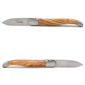 Laguiole Oyster Knife Olive Wood, Prestige Collection - Zouf.biz