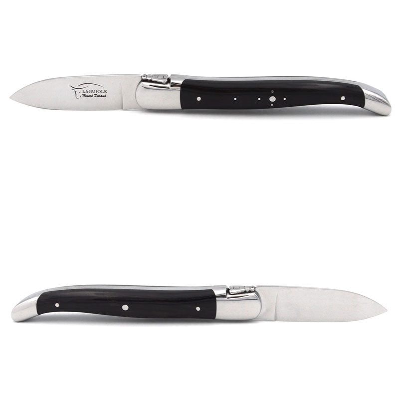 Laguiole Oyster Knife Dark Horn Tip, Prestige Collection - Zouf.biz