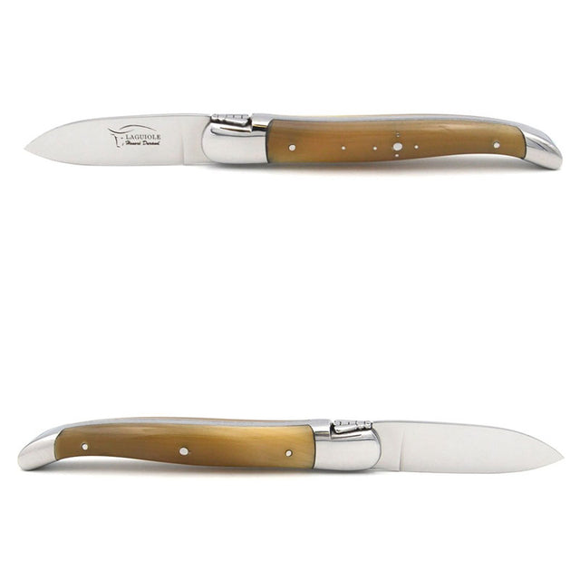 Laguiole Oyster Knife Pale Horn Tip, Prestige Collection - Zouf.biz