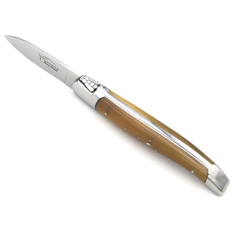 Laguiole Oyster Knife Pale Horn Tip, Prestige Collection - Zouf.biz