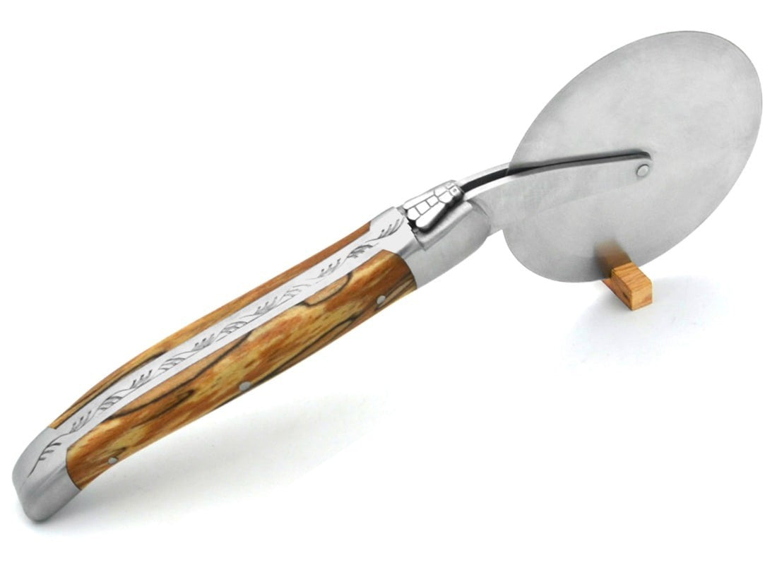 Laguiole Pizza Wheel Aubrac Beech Handle, Prestige Collection