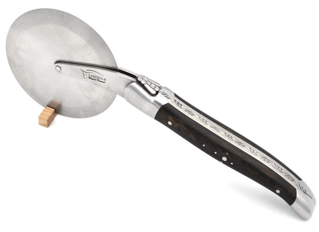 Laguiole Pizza Wheel Ebony Wood Handle, Prestige Collection