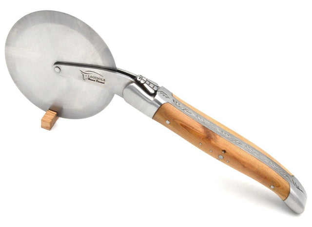 Laguiole Pizza Wheel Juniper Wood Handle, Prestige Collection