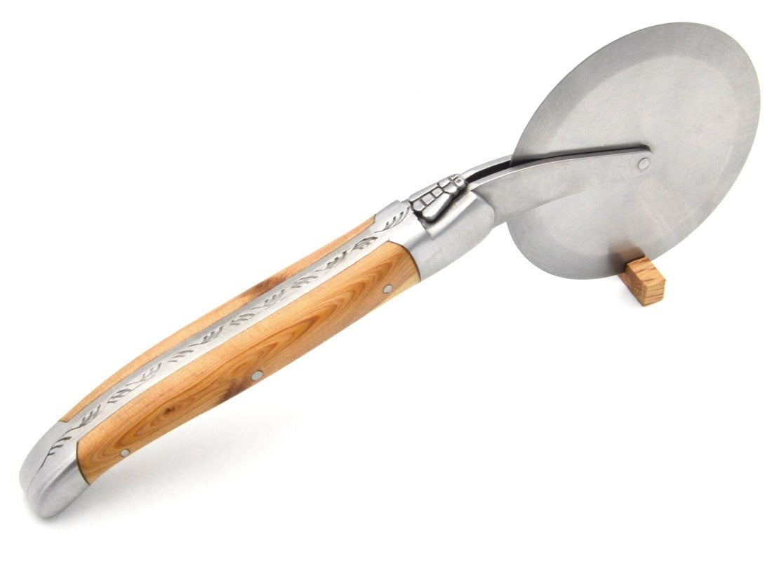 Laguiole Pizza Wheel Juniper Wood Handle, Prestige Collection