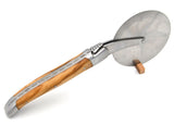 Laguiole Pizza Wheel Olive Wood Handle, Prestige Collection