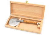 Laguiole Pizza Wheel Olive Wood Handle, Prestige Collection