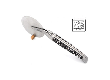 Laguiole Pizza Wheel Silver Leaf Inclusion Handle, Prestige Collection
