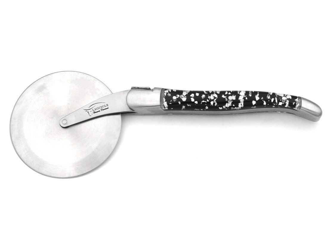 Laguiole Pizza Wheel Silver Leaf Inclusion Handle, Prestige Collection