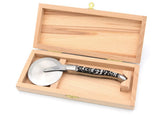 Laguiole Pizza Wheel Silver Leaf Inclusion Handle, Prestige Collection