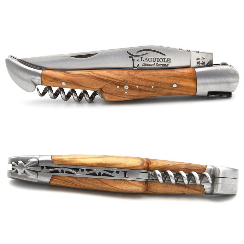 Laguiole Olive Wood 2 Piece Pocket Knife - 12cm, Prestige Collection - Zouf.biz