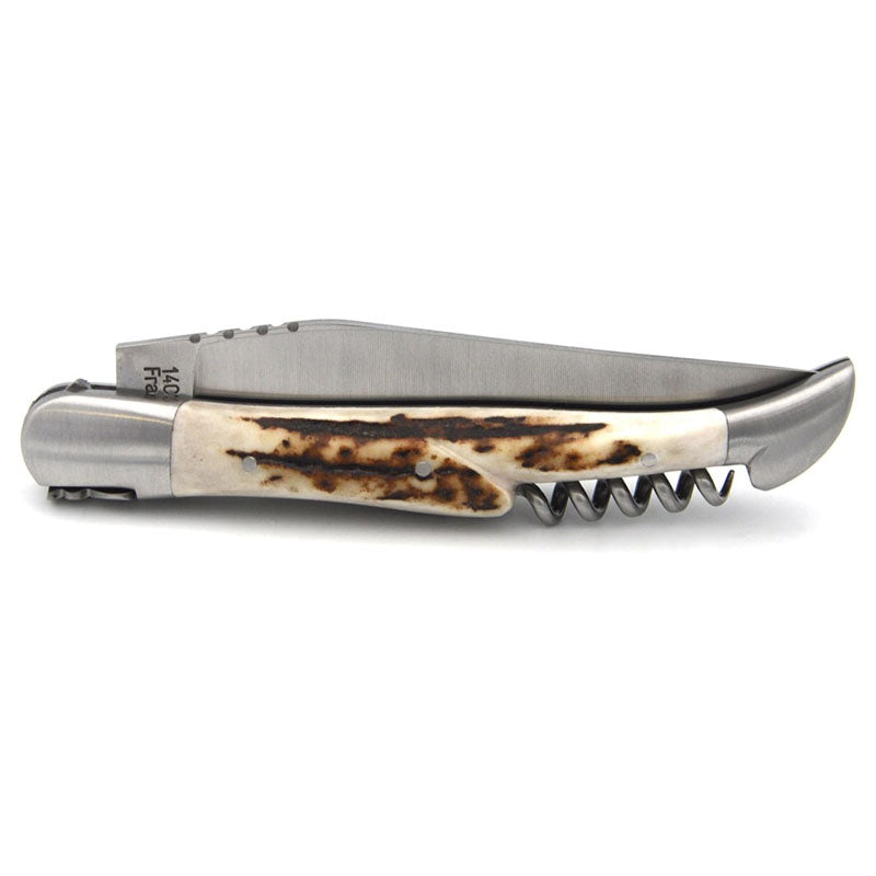 Laguiole Deer Antler 2 Piece Pocket Knife - 12cm, Prestige Collection - Zouf.biz
