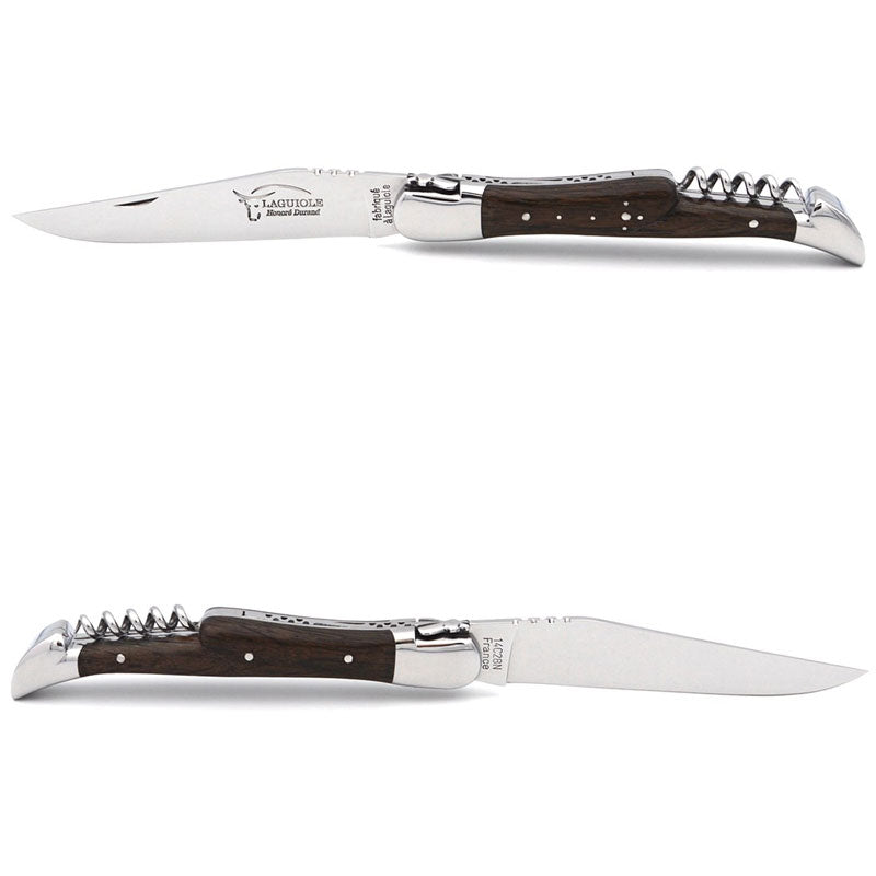 Laguiole Bog Oak (Morta) Wood 2 Piece Pocket Knife - 12cm, Prestige Collection - Zouf.biz