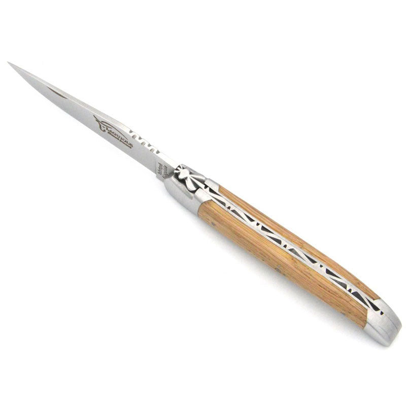Laguiole Barrel Oak Pocket Knife - 12cm, Prestige Collection - Zouf.biz