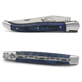 Laguiole Blue-Stained Beech Pocket Knife - 12cm, Prestige Collection - Zouf.biz