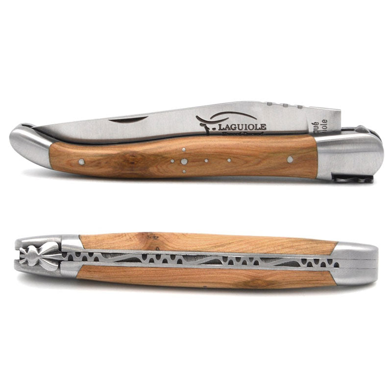 Laguiole Juniper Pocket Knife - 12cm, Prestige Collection - Zouf.biz