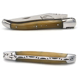 Laguiole Pale Horn Tip Pocket Knife - 12cm, Prestige Collection - Zouf.biz