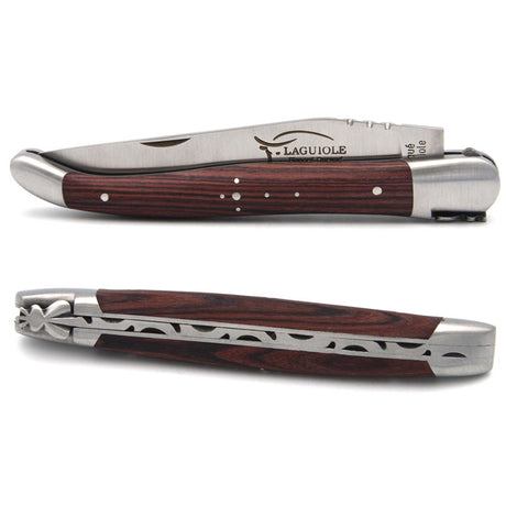 Laguiole Purplewood Pocket Knife - 12cm, Prestige Collection - Zouf.biz