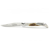 Laguiole Deer Antler 2 Piece Pocket Knife - 13cm, Prestige Collection - Zouf.biz