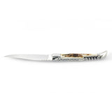 Laguiole Deer Antler 2 Piece Pocket Knife - 13cm, Prestige Collection - Zouf.biz