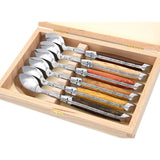 Laguiole Table Spoons Mix Wood, Prestige Collection