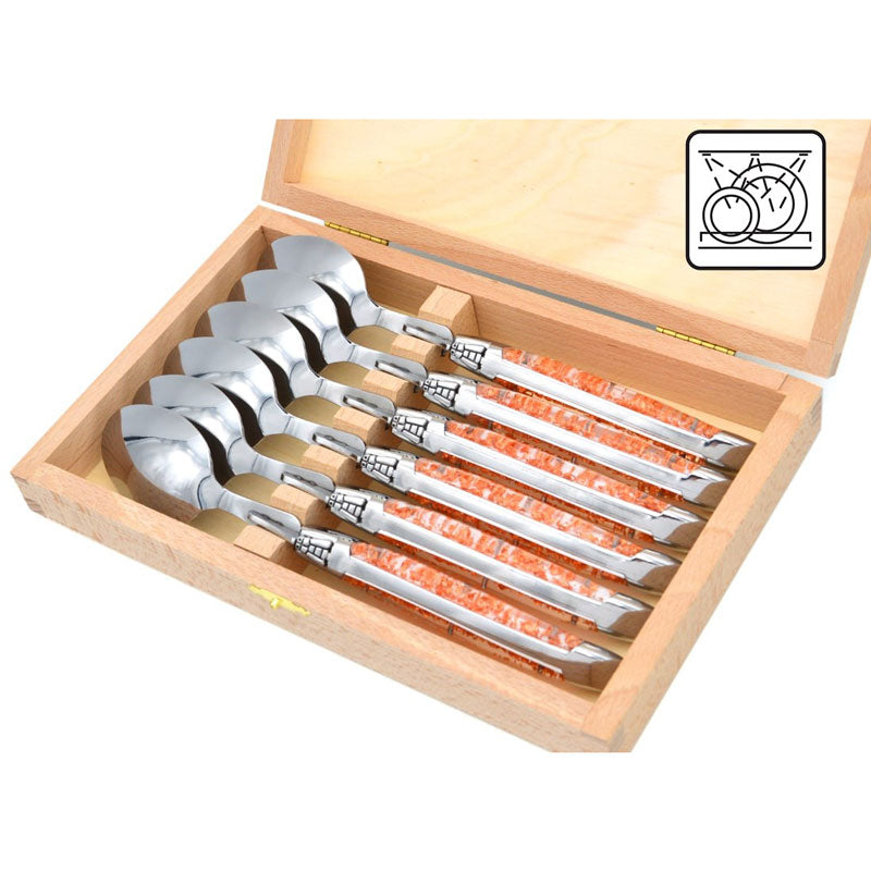 Laguiole Table Spoons, Copper Foil Inclusion