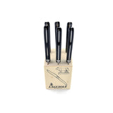 Laguiole Steak Knives, Black Acrylic POM