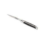 Laguiole Steak Knives Chiseled Double Plates Dark Horn Tip, Prestige Collection