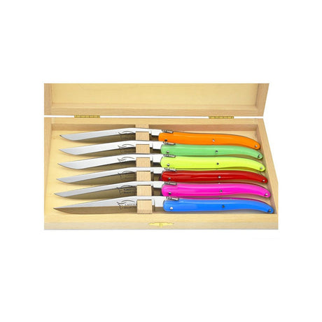 Laguiole Steak Knives, Fluo Acrylic - Zouf.biz